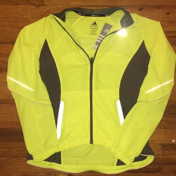 adidas yellow running jacket